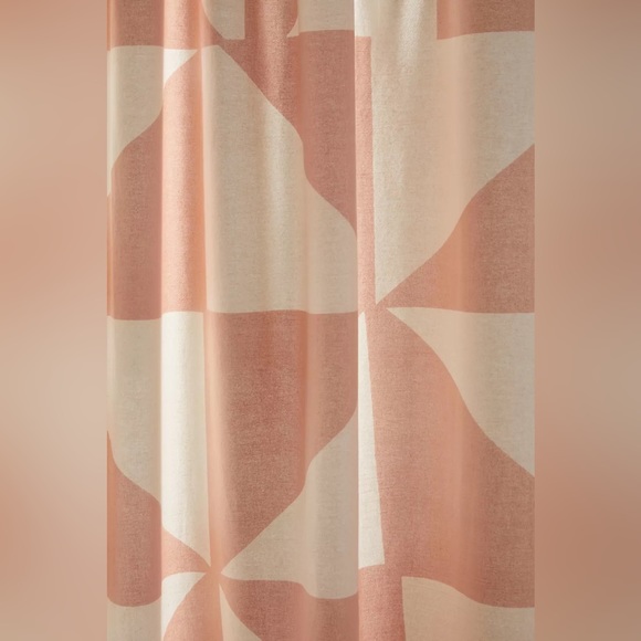 Urban Outfitters Bath Pinwheel Shower Curtainsoft Peach Poshmark